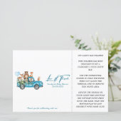 Woodland Blue Truck Baby shower Snoep Bar Wrapper (Staand voorkant)