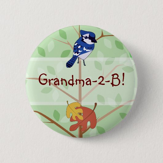 Woodland Bluejay Button (Voorkant)