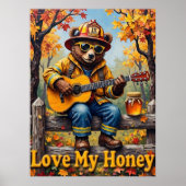 Woodland Blues: Rustieke Serenade van de Leeuw Poster (Voorkant)