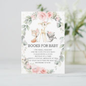 Woodland Blush Bloemen Groene Boeken voor Baby Kaa Kaart (Staand voorkant)