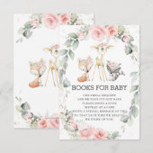 Woodland Blush Bloemen Groene Boeken voor Baby Kaa Kaart (Voorkant / Achterkant)