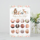 Woodland Blush Floral Baby of Beer Belly Game (Staand voorkant)