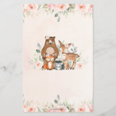 Woodland Blush Floral Baby of Beer Belly Game (Achterkant)