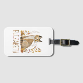 Woodland Bobcat Mooie Gepersonaliseerde Bagagelabel