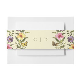 Woodland Boho  Botanische Wildflower bruiloft Uitnodigingen Wikkel