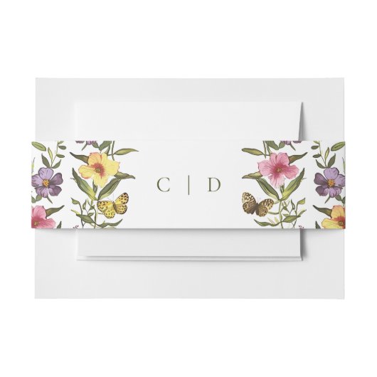 Woodland Boho  Botanische Wildflower bruiloft Uitnodigingen Wikkel (Voorkant Voorbeeld)