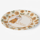 Woodland Boho Bunny Baby Shower Papieren Bordje (Gekanteld)
