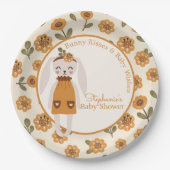 Woodland Boho Bunny Baby Shower Papieren Bordje (Voorkant)
