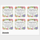 Woodland boho Floral Business of Personal Craft Vierkante Sticker (Vel)