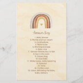 Woodland Boho Rainbow Emoji Pictionary Shower (Achterkant)