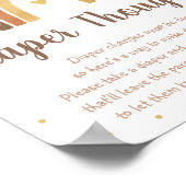 Woodland Boho Rainbow Gold Baby Diaper Thoughts Poster (Hoek)