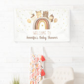 Woodland Boho Rainbow Gold Baby shower Spandoek (Insitu)