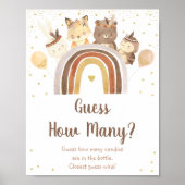 Woodland Boho Rainbow Raad eens hoeveel Poster er  (Voorkant)