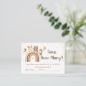 Woodland Boho Rainbow Raad eens hoeveel spel Informatiekaartje (Staand voorkant)