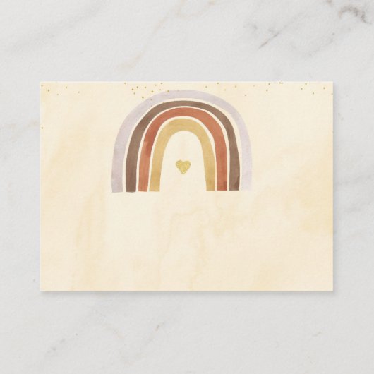 Woodland Boho Rainbow Raad eens hoeveel spel Informatiekaartje (Achterkant)