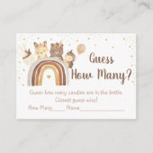 Woodland Boho Rainbow Raad eens hoeveel spel Informatiekaartje (Voorkant)