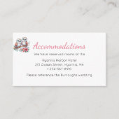 Woodland Boho Rustic Owl Wedding Accommodations Informatiekaartje (Voorkant)