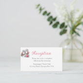 Woodland Boho Rustic Owl Wedding Reception Informatiekaartje (Staand voorkant)
