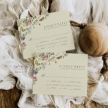 Woodland Boho Vintage Botanical Wildflower Wedding