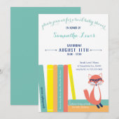 Woodland Book Baby Shower Uitnodiging (Voorkant / Achterkant)