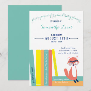 Woodland Book Baby Shower Uitnodiging