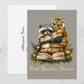  Woodland Book Club Feestdagenkaart (Voorkant / Achterkant)