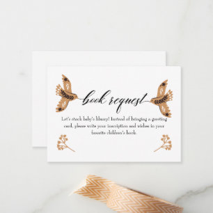 Woodland Book Request Book Book for Baby Insert Ka Notitiekaartje