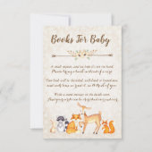Woodland Book Request Card, Boeken voor Baby Kaart (Voorkant)