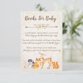 Woodland Book Request Card, Boeken voor Baby Kaart (Staand voorkant)