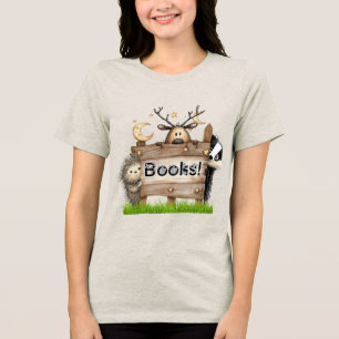 Woodland Books T-shirt voor lezers en schrijvers