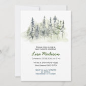 Woodland bos baby shower uitnodiging  (Voorkant)