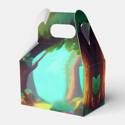 Woodland bos vrienden baby fox bedankdoosjes (Achterkant)