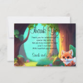 Woodland bos vrienden leuke baby vos bedankkaart (Voorkant)