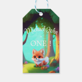 Woodland bos vrienden leuke baby vos cadeaulabel