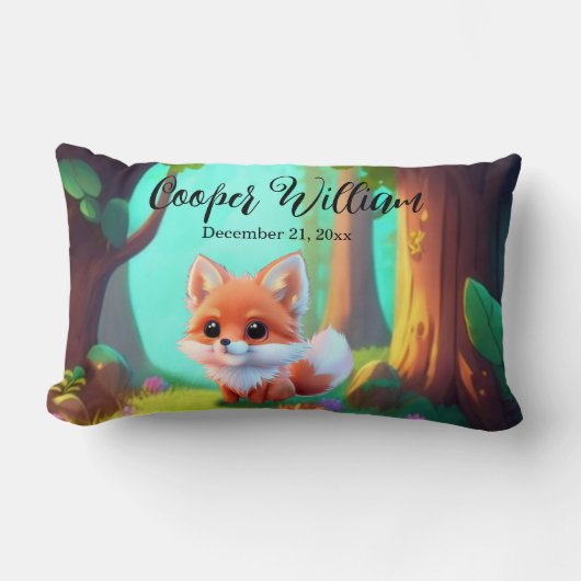 Woodland bos vrienden leuke baby vos kussen (Voorkant)