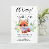 Woodland bos vrienden schattig baby vos dier kaart (Staand voorkant)