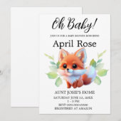 Woodland bos vrienden schattig baby vos dier kaart (Voorkant / Achterkant)