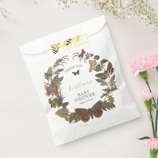 Woodland Botanical Genderneutraal Baby shower Bedankzakje (Gezegeld)