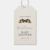 Woodland Botanical Genderneutraal Baby shower Cadeaulabel (Voorkant)