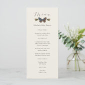 Woodland Botanical Genderneutraal Baby shower Menu (Staand voorkant)