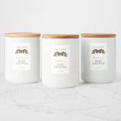 Woodland Botanical Genderneutraal Baby shower Voedselcontainer Etiket (Flessen)