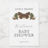 Woodland Botanical Genderneutraal Baby shower Voedselcontainer Etiket (Enkel label)