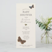 Woodland Botanical Geslacht Neutraal Baby Kaart (Staand voorkant)