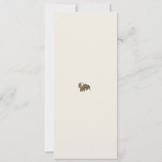 Woodland Botanical Geslacht Neutraal Baby Kaart (Achterkant)