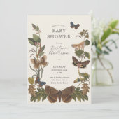 Woodland Botanical Geslacht Neutraal Baby Kaart (Staand voorkant)