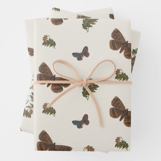 Woodland Botanisch Baby shower Inpakpapier Vel (In situ)