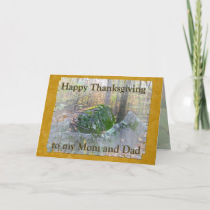 Woodland Boulders Mam & Papa Thanksgiving Feestdagen Kaart