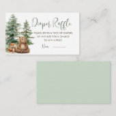 Woodland Boy Adventure Baby shower Enclosure Kaart (Voorkant / Achterkant)