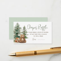 Woodland Boy Adventure Baby shower Enclosure Kaart