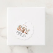 Woodland Boy Baby shower Bedankjes Labels (In situ)